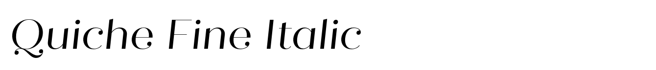 Quiche Fine Italic